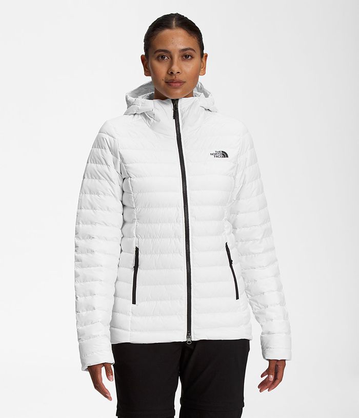 The North Face Winterjas Dames Stretch Hoodie HROC34605 - Wit